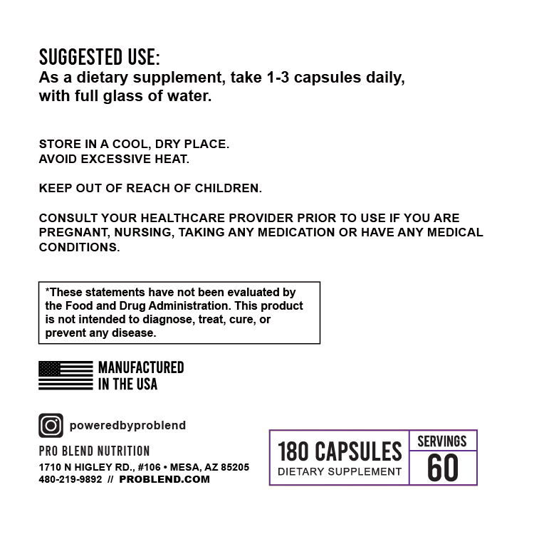 Supplement facts for Complete Multivitamins showing suggested use and how to store.