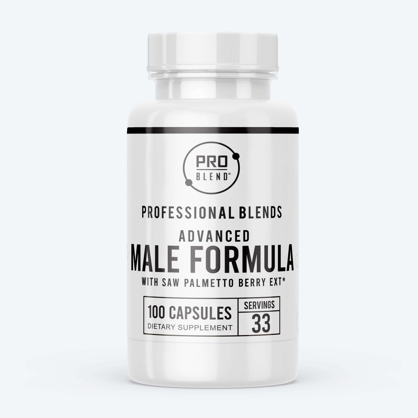 Advanced Male Formula with Saw Palmetto Berry Extract, 100 Capsules, supports vitality and wellness.