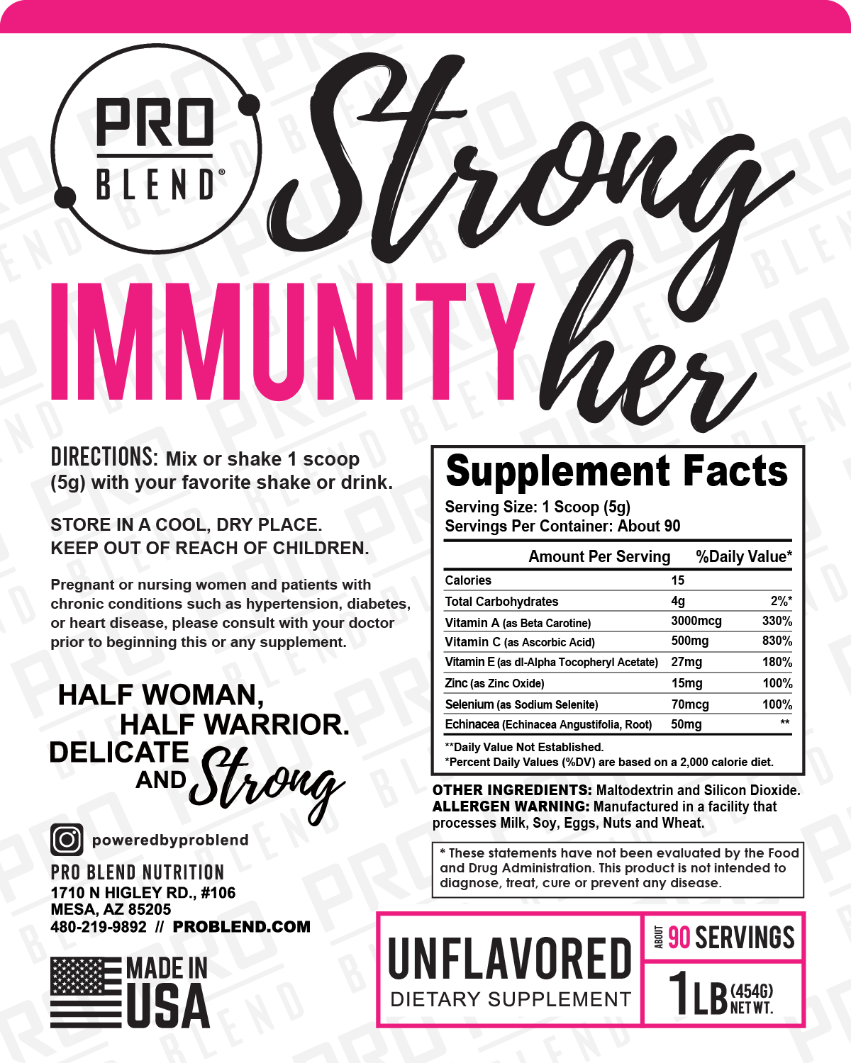 StrongHer Immunity Powder – Daily Immune Support (1lb)