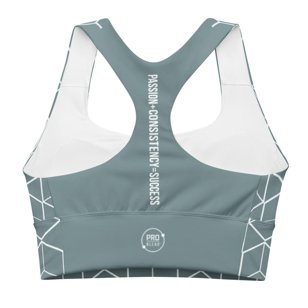 Geometric Gothic women's sports bra PRO BLEND