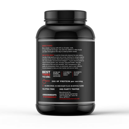 ULTRA WHEY Protein – 26g Grass-Fed Blend + Collagen (Vanilla or Chocolate, 2lb)