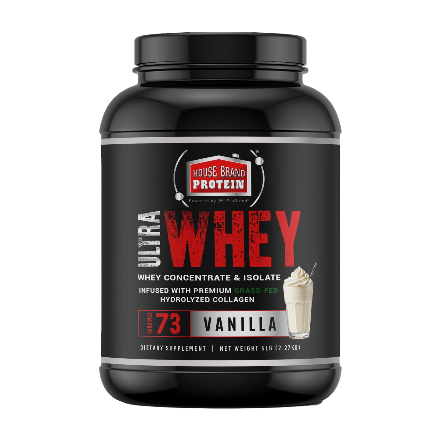 ULTRA WHEY Protein – 26g Grass-Fed Blend + Collagen (Vanilla or Chocolate, 5lb)