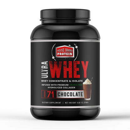 ULTRA WHEY Protein – 26g Grass-Fed Blend + Collagen (Vanilla or Chocolate, 5lb)