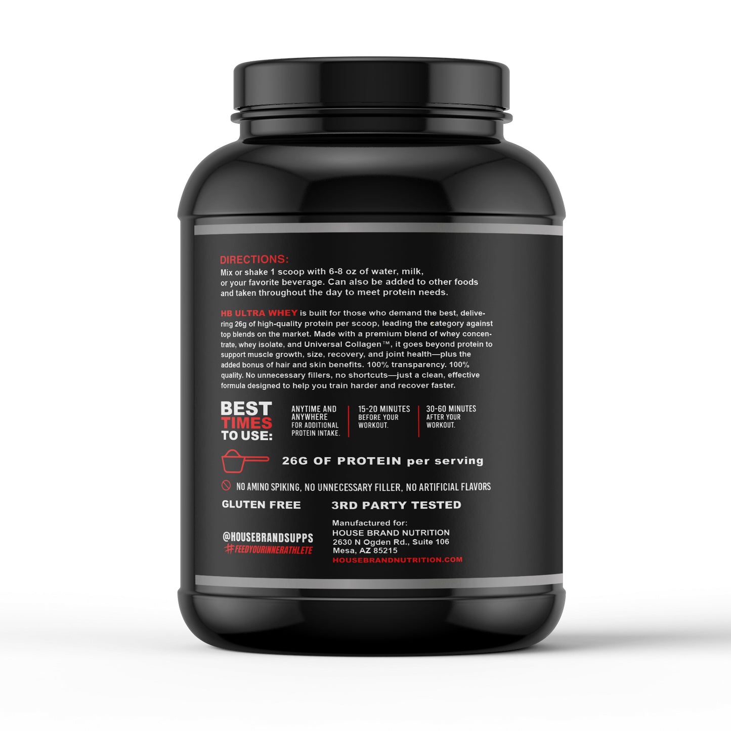 ULTRA WHEY Protein – 26g Grass-Fed Blend + Collagen (Vanilla or Chocolate, 5lb)