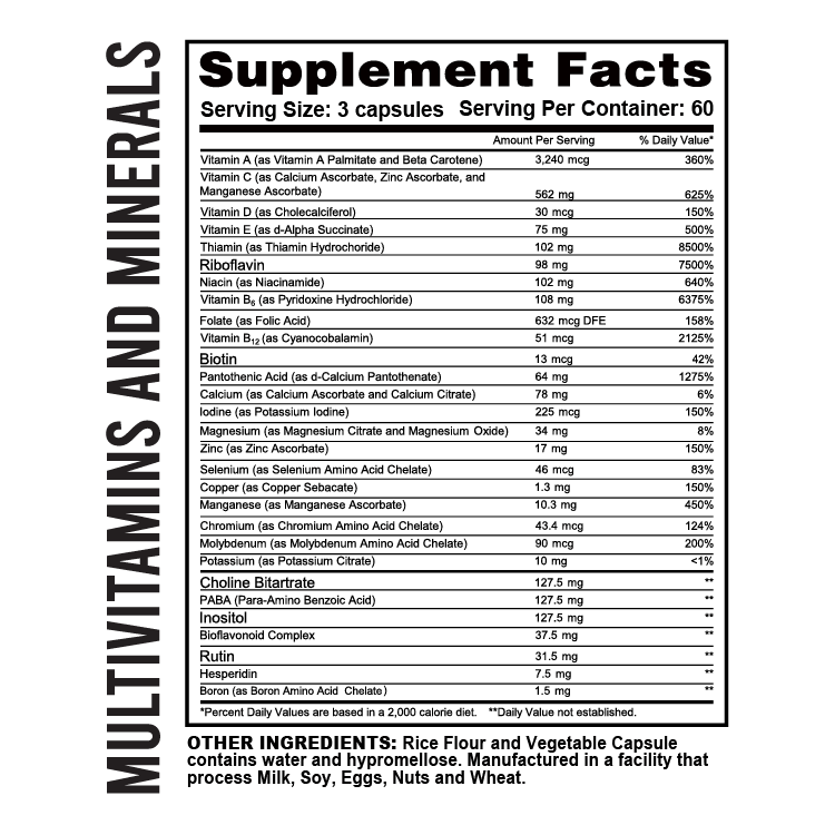 Complete Multivitamins & Minerals | 180 Capsules