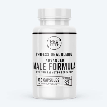 Advanced Male Formula with Saw Palmetto Berry Extract, 100 Capsules, supports vitality and wellness.