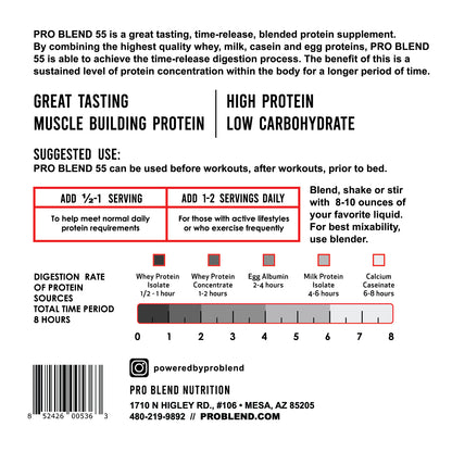 PRO BLEND 55 Protein Powder – Strawberry (2.2 lbs)