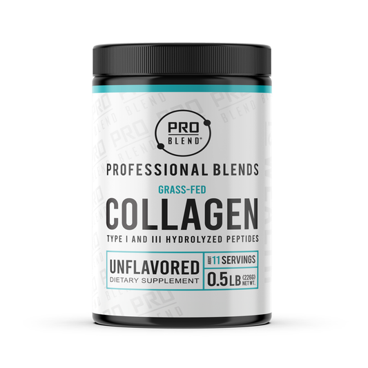 Grass-Fed Collagen Type I and III hydrolyzed peptides, unflavored, black 0.5lb container