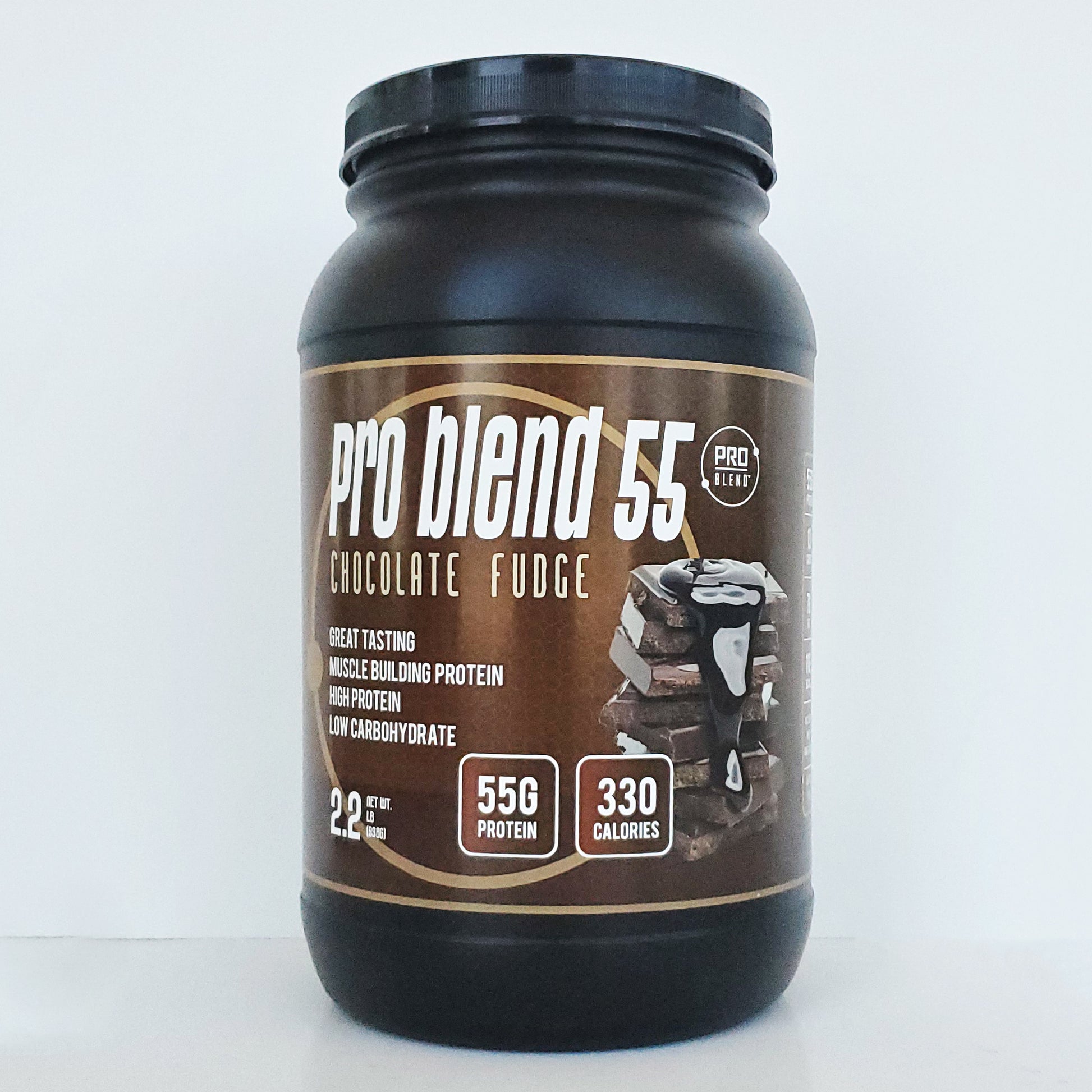 PRO BLEND 55 PROTEIN POWDER, CHOCOLATE FUDGE 2.2lbs PRO BLEND