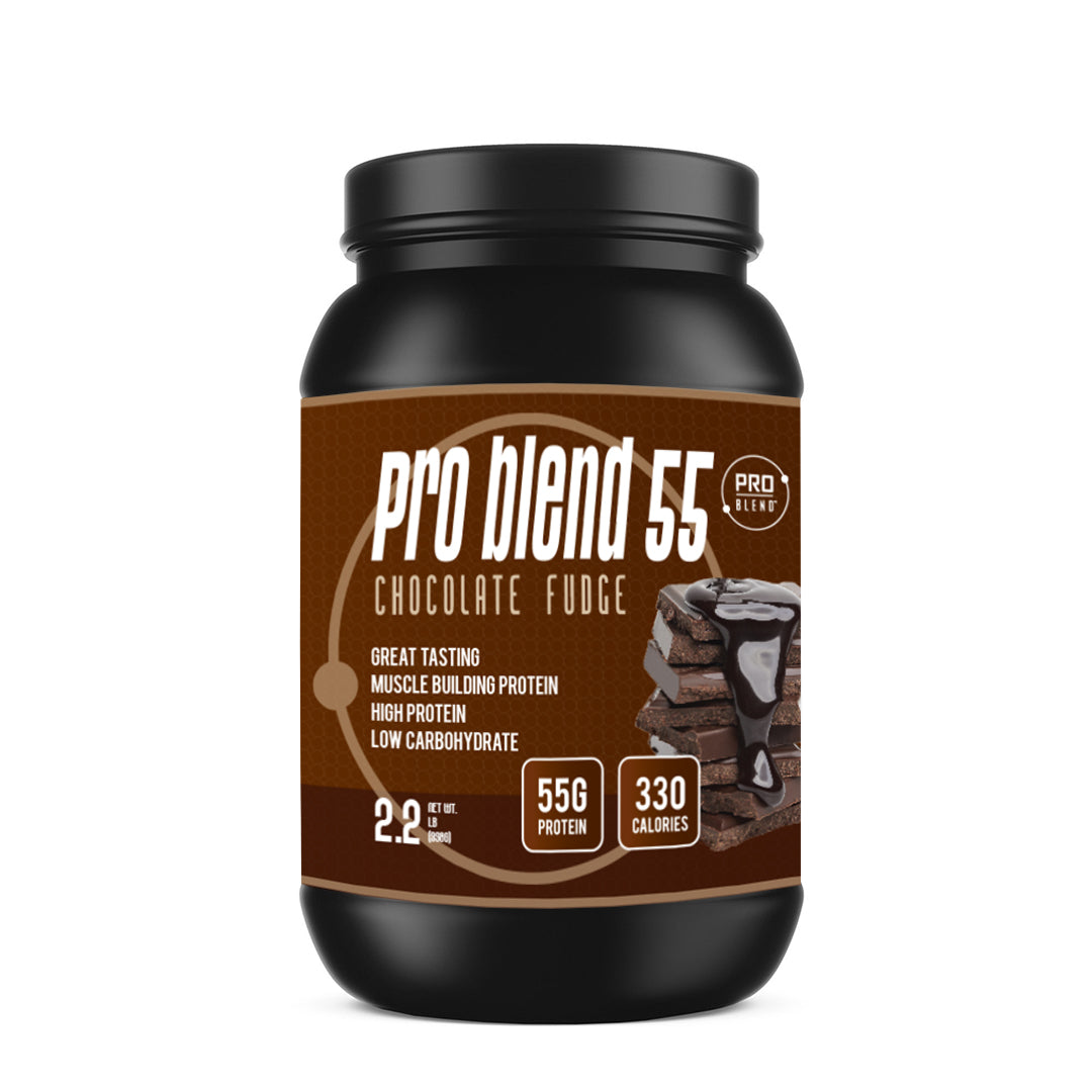 PRO BLEND 55 PROTEIN POWDER, CHOCOLATE FUDGE 2.2lbs PRO BLEND